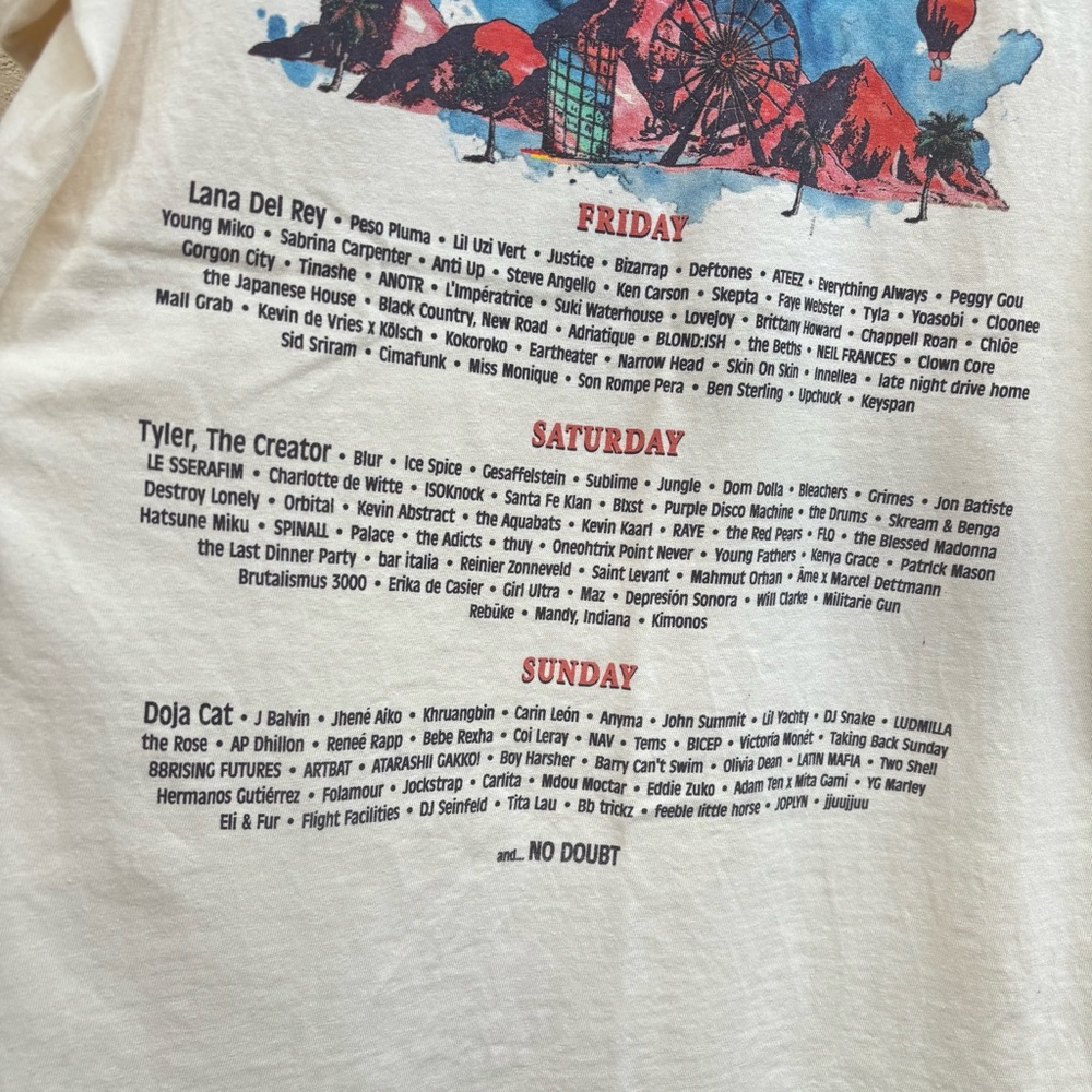 Coachella Cream Short Sleeve Tee - Picture 4 of 7